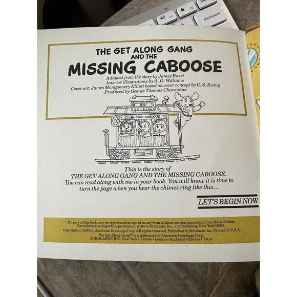 Vintage 1984 THE GET ALONG GANG AND THE MISSING CABOOSE Read Along BOOK ONLY - Picture 8 of 9